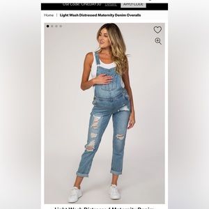 NWT Pink Blush Maternity Overalls